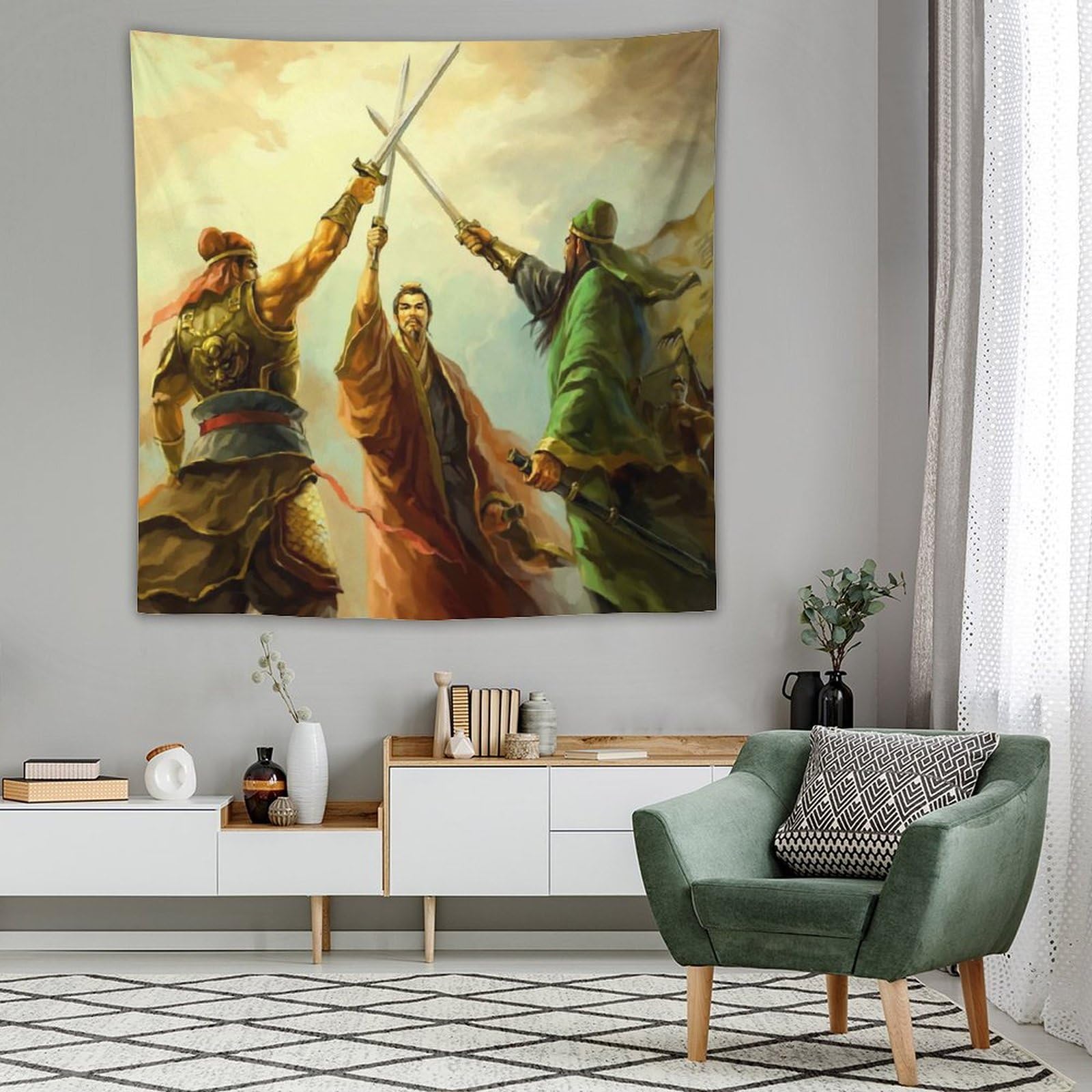 Amazon.co.jp: タペストリー おしゃれ 大三国志 かっこいい